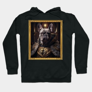 Brindle French Bulldog - Medieval French Prince - Framed Hoodie